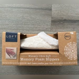 White-Memory Foam slippers
